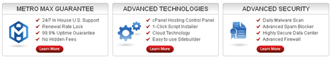 HostMetro Hosting Features