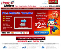 HostMetro Website